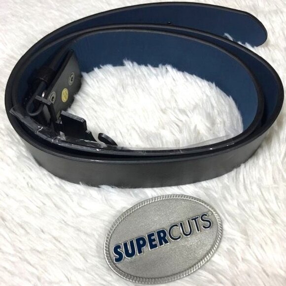 Vera Pelle Supercuts Classico Italia Genuine Leather Metal Buckle Belt - Picture 1 of 10